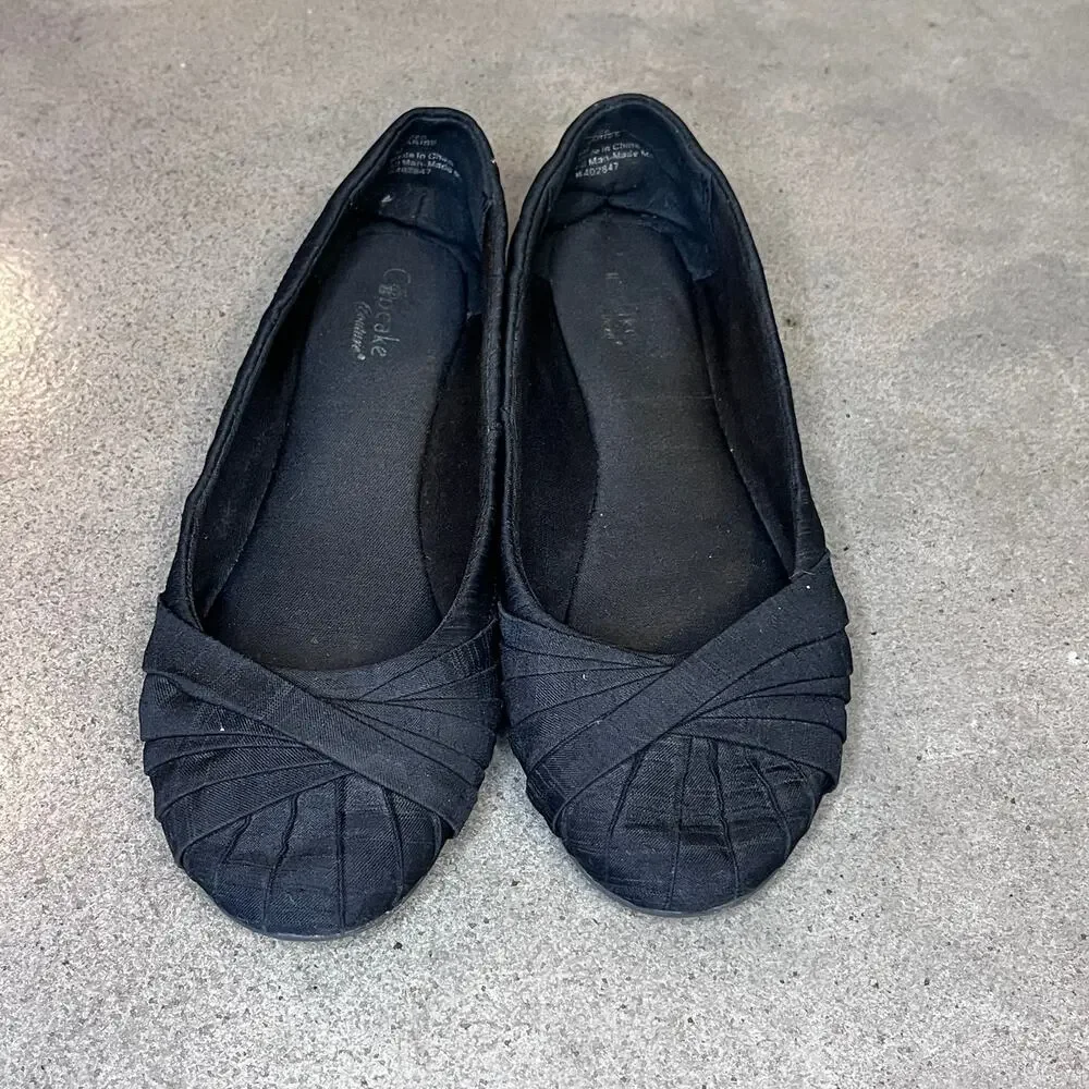 Childrens Place jeweled formal flats Cupcake couture charise black shoes bundle